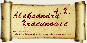 Aleksandra Kračunović vizit kartica